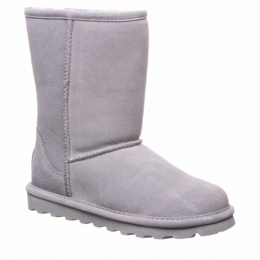 Bearpaw Elle Short Short Boots UK - Women's Boots Grey ||MWOPBD-051||